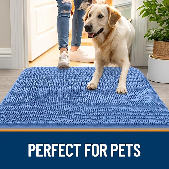 OLANLY Dog Door Mat for Muddy Paws 40x32, Absorbs Moisture and Dirt, Absorbent - Image 6
