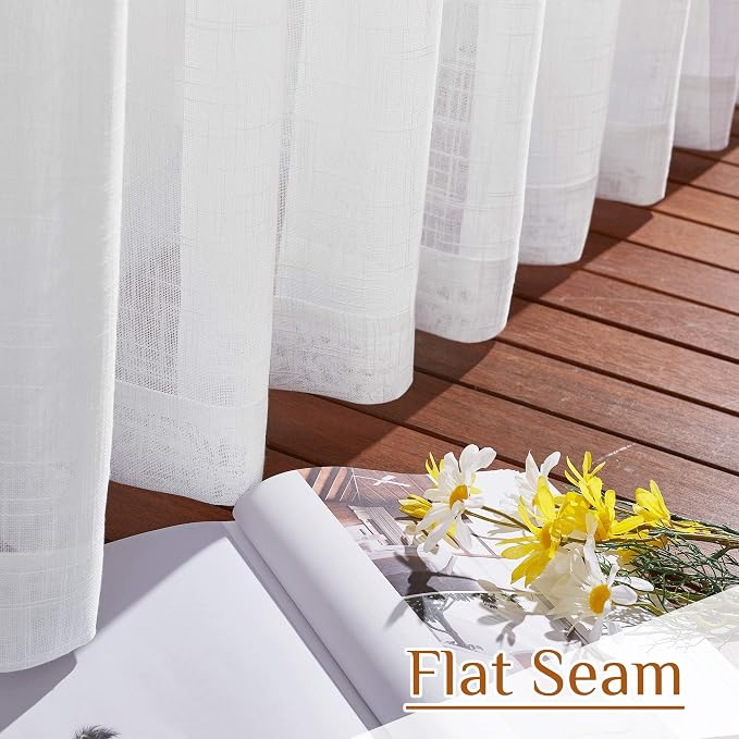 NICETOWN Semi Sheer Short Curtains - Image 7