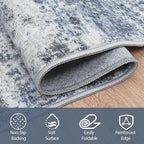 5x7 Area Rugs for Living Room Rug Washable: Abstract Tumble Large Rug for - Image 4