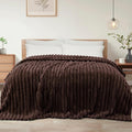 Exclusivo Mezcla Twin Size Flannel Fleece Blanket, Super Soft Striped Jacquard by ExclusivoMezcla