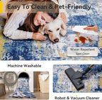Washable Area Rugs 4'x5' Non-Slip Modern Abstract Soft - Image 5