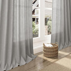 Nanspring Light Gray Linen Curtains 96 Inches Long - Image 5