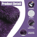 8x10 Fluffy Area Rugs for Living Room, Shag Area Rug for Bedroom, Soft Purple - Image 3
