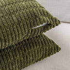 Fancy Homi 4 Packs Boho Moss Green Decorative Throw Pillow Covers 26x26 Inch - Image 3