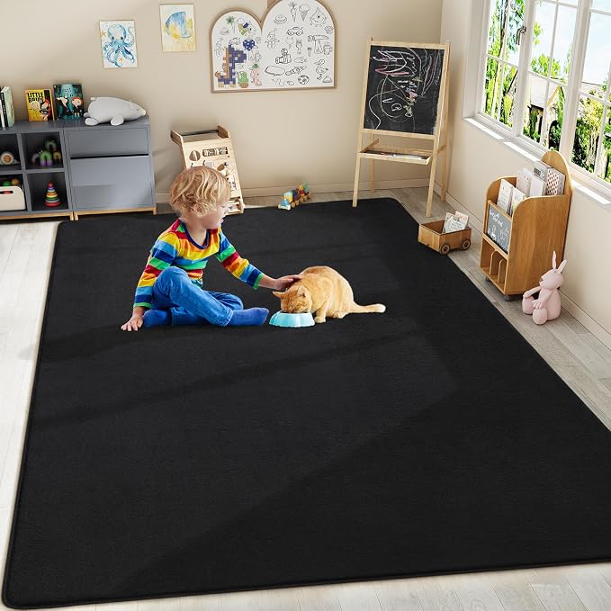 Amearea Large Modern Area Rugs for Bedroom Living Room, 5x8 Feet Black - Image 9