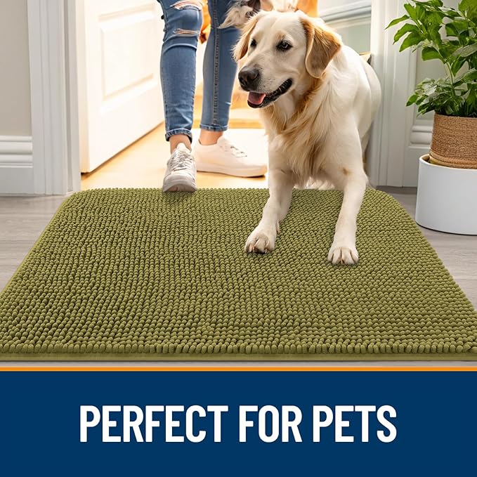 OLANLY Dog Door Mat for Muddy Paws 70x32, Absorbs Moisture and Dirt, Absorbent - Image 6