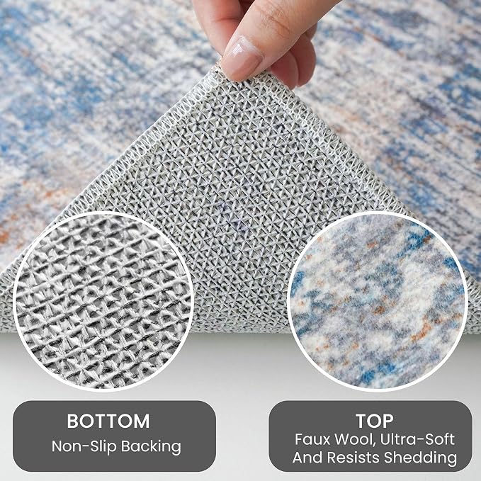 IOHOUZE Abstract Area Rug 4x6 Ft Washable Rugs - Image 4