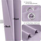 MIULEE Lilac Blackout Curtains for Bedroom Living Room 45 Inches Long 2 Panels - Image 4
