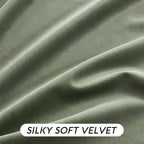 RYB HOME Sage Green Velvet Curtains 108 inch, Room Darkening Super Soft Velvet - Image 7