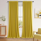 Guken 100% Blackout Curtains 84 Inch Length 2 Panels Set by Guken