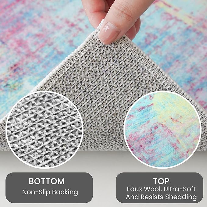 IOHOUZE Small Abstract Area Rug 2x3 Ft Entryway Rugs Washable Door Mat Indoor - Image 4
