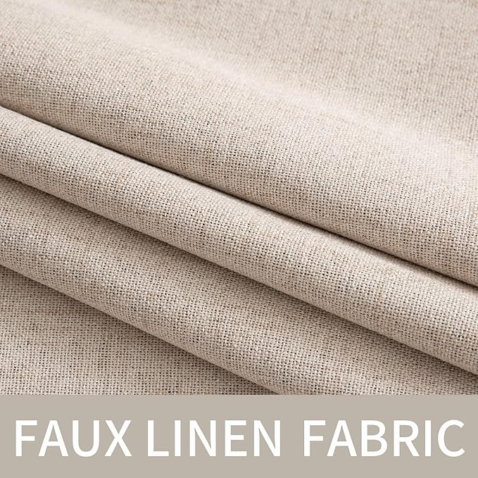 MIULEE 90 Inches Linen Textured Curtains - Image 5