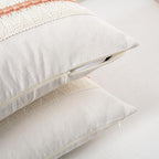 Fancy Homi Set of 1 Boho Coral Decorative Throw Pillow Cover 16x16 Inch - Image 3