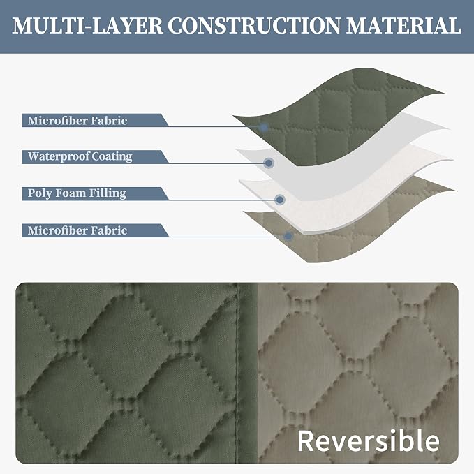 ISSUNTEX Double Protection 100% Waterproof Sofa Covers - Image 4