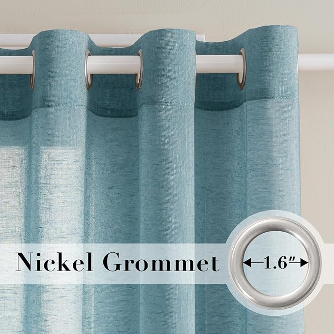 H.VERSAILTEX Linen Curtains Privacy Protection Home Fashion Natural Linen Rich - Image 2