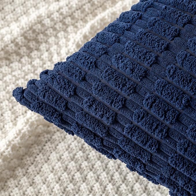 MIULEE Pack of 2 Corduroy Decorative Euro Sham Throw Pillow Covers 24x24 Inch - Image 5