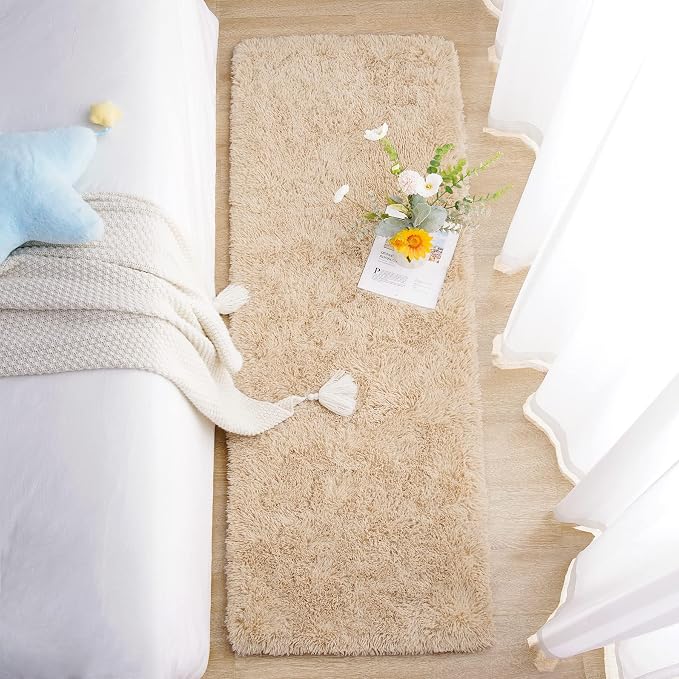Chicrug Soft Runner Rug for Bedroom Living Room Plush Fluffy Rugs 2x8 Feet - Image 4
