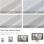 CUCRAF Grayish White Blackout Curtains 84 inch Length 2 Panels Set, Rod Pocket - Image 4