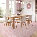 Nakagishi Pink Rugs for Bedroom Girls: 4x6 Washable Boho Large Neutral Area Rug - Image 6
