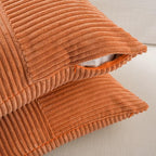 Fancy Homi 2 Packs Burnt Orange Decorative Throw Pillow Covers 20x20 Inch - Image 3