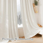 RYB HOME Linen Sheer Curtains - Image 6