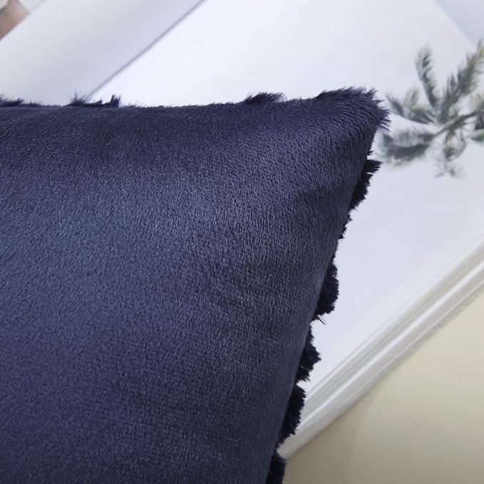 decorUhome Summer Throw Pillow Covers 26x26 Inch Set of 2, Soft Plush Faux Wool - Image 7