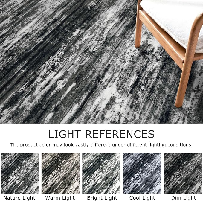KOZYFLY Modern Abstract Washable Rug Runner 2.6x10 Hallway Rug Runner Non-Slip - Image 4