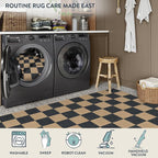 Lahome Colette Checkered Easy Jute 2x3 Rug, Small Entryway Rug Non Slip Kitchen - Image 6