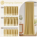 Guken 100% Blackout Curtains 90 Inch Length 2 Panels Set - Image 6