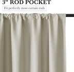 RYB HOME Bedroom Blackout Curtains 63 inches Long, 100% Blackout Thermal - Image 2