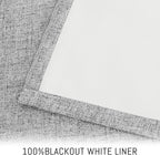 Yakamok Dove Grey Linen Curtains 100% Blackout 96 Inches Long, Room Darkening - Image 3
