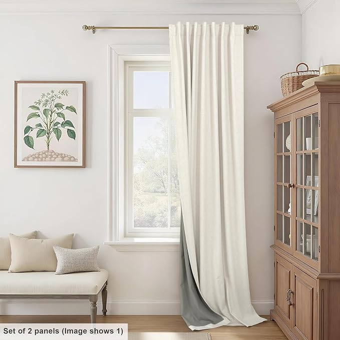 Extra Wide Room Darkening 90 Inch Curtains 2 Panels - Image 2
