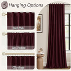 Guken 100% Blackout Curtains 63 Inch Length 2 Panels Set - Image 6