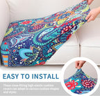 hyha Printed Couch Cushion Covers, Floral Sofa Covers Washable - Image 4