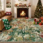 Washable Area Rugs 5'x8' Non-Slip Modern Abstract Soft by RELEANY