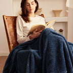 Exclusivo Mezcla Plush Fuzzy Fleece Bed Blanket Twin Size, Super Soft, Fluffy - Image 2