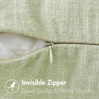 MIULEE Pack of 2 Spring Light Green Couch Throw Pillow Covers 20x20 Inch Soft - Image 3