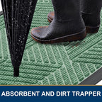 Smiry Front Door Mat Outside Entrance, Heavy Duty Sturdy Natural Rubber Doormat - Image 3