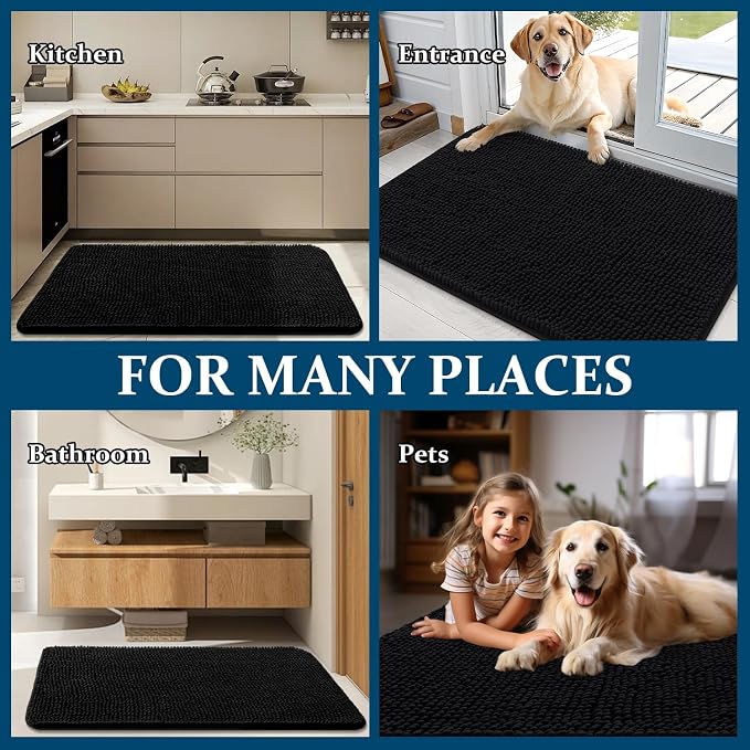 OLANLY Dog Door Mat for Muddy Paws 34x21, Absorbs Moisture and Dirt, Absorbent - Image 8