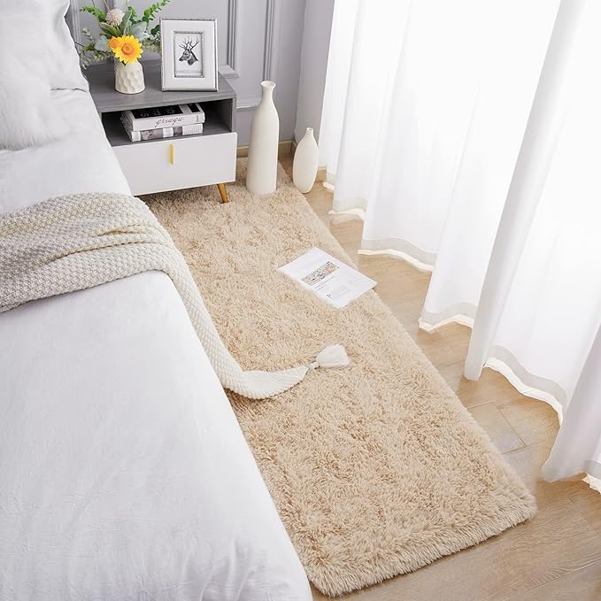 Chicrug Soft Runner Rugs for Bedroom Living Room Plush Fluffy Rug 2x5 Feet - Image 4