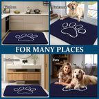 OLANLY Dog Door Mat for Muddy Paws 36x24, Paw Print Design, Absorbs Moisture - Image 8