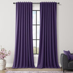 Guken 100% Blackout Curtains 90 Inch Length 2 Panels Set by Guken