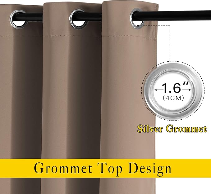 NICETOWN Blackout Curtains 84 inch Length 2 Panels Set - Image 3