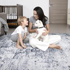 10x14 Area Rug Living Room Rug: Washable Modern Abstract Soft Thin Rug Indoor - Image 7