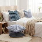 decorUhome Cozy Faux Fur Throw Pillow Covers 16x16 Set of 2 Decorative Soft - Image 6