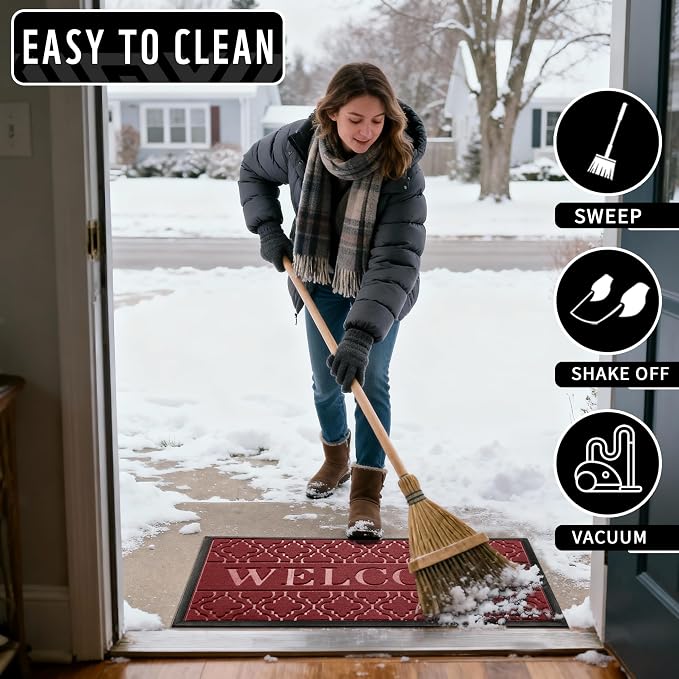 Yimobra Welcome Mat Outdoor Indoor, All-Season Waterproof Front Door Mat - Image 7