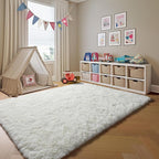 ONASAR Cream White Area Rugs for Bedroom Living Room, Fluffy 4x6 Indoor Bedside - Image 8