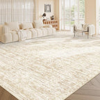 Living Room Rugs 9x12: Washable Moroccan Geometric Boho Rug Farmhouse Non Slip - Image 3