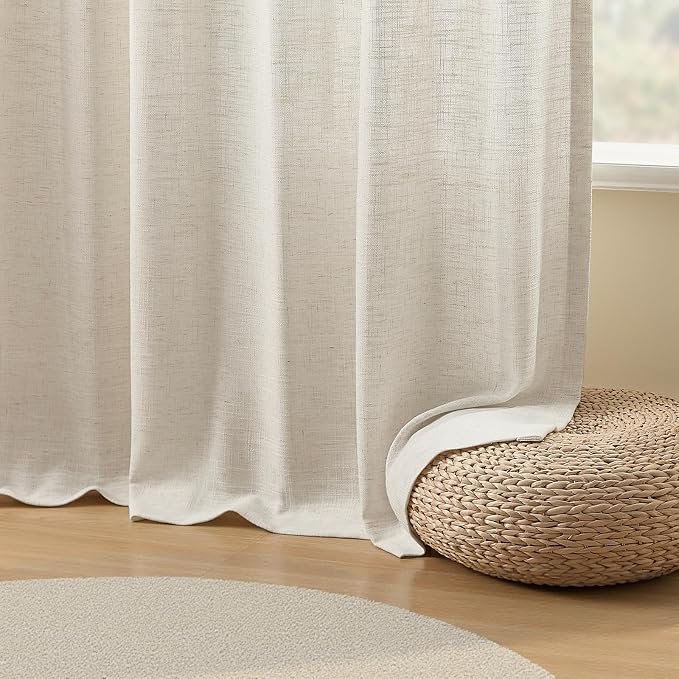 Pinch Pleated Linen Curtains 96 Inches Long - Image 5