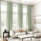 Extra Long Mist Sage Linen Curtains 120 Inch - Image 7